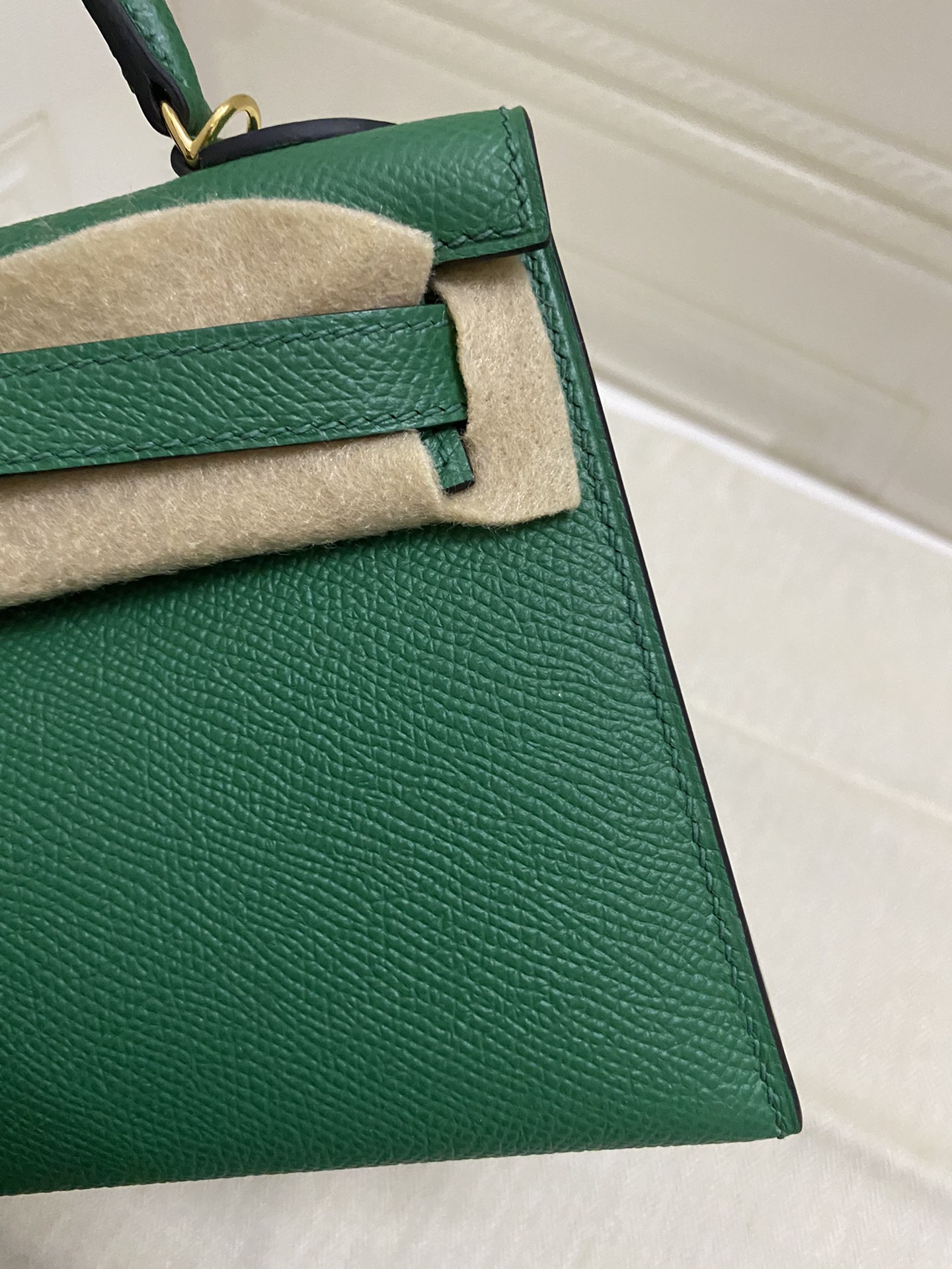 Hermes Kelly Mini II Bag 19CM In Dark Green Epsom Leather